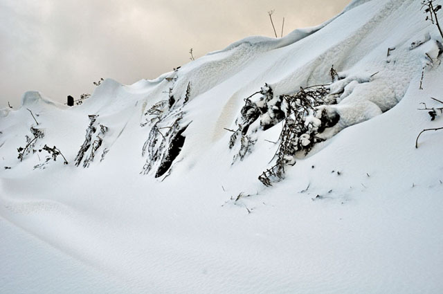 Snowdrifts on the A470