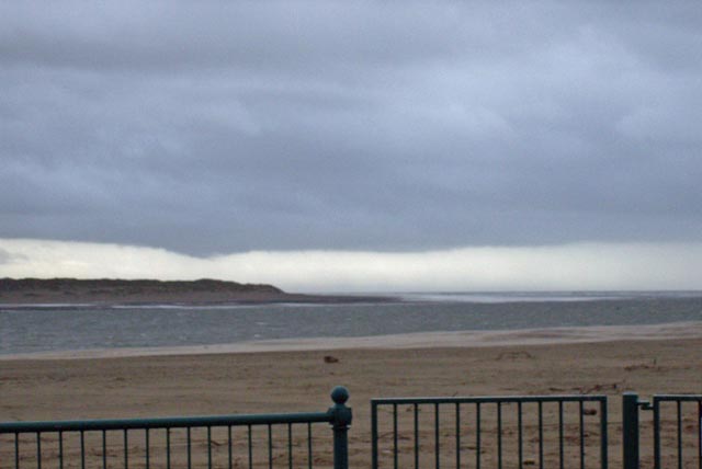 Zoomed-out shot of the stormcloud that produced the Aberystwyth waterspout