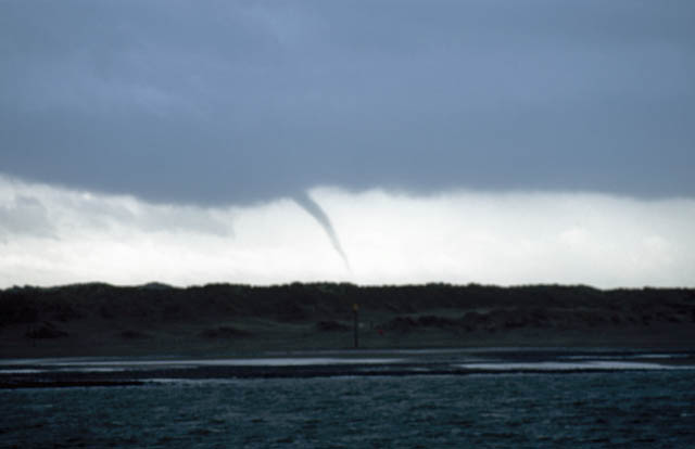 Funnel on the ground - tornado!