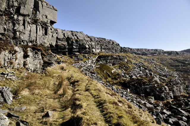 Miners' track to Llyn Du Bach