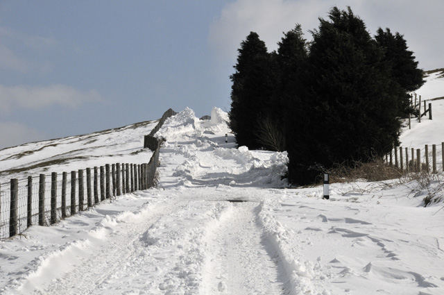 snowdrifts, Dylife mountain road