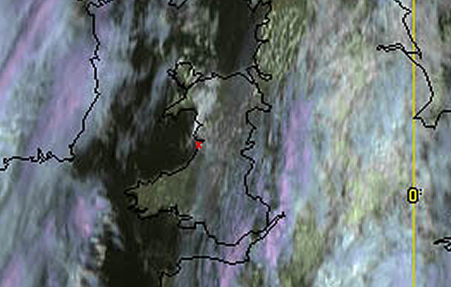 Satellite image of September 4th 2011 convergence-zone
