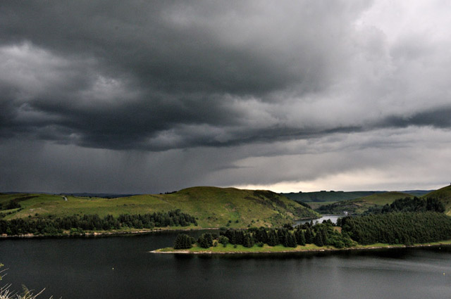 Thunderstorm from above Llyn Clywedog