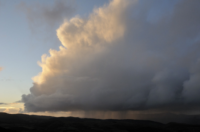 stormcloud over Dyfi Valley