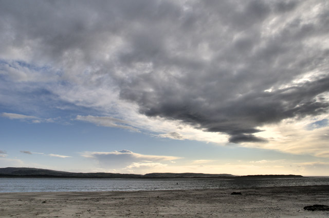 Dyfi Estuary with cumulonimbus in background