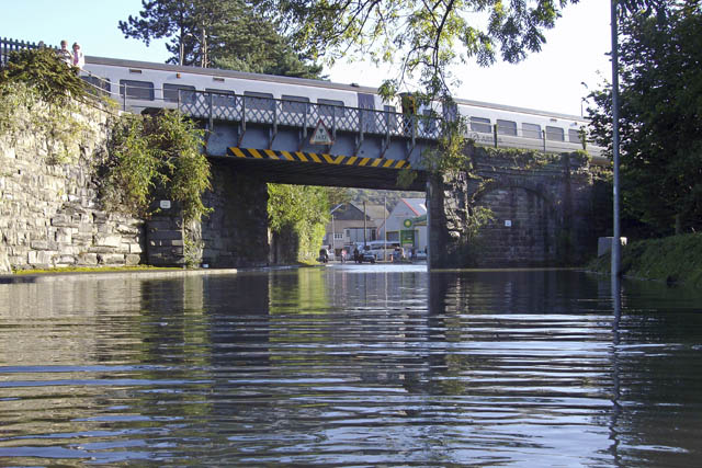 Railway Bridge, Machynlleth, and flooding