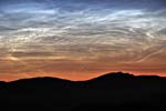 noctilucent clouds over Aran Fawddwy