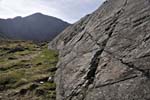 Craig Cau and glacially-smoothed rock, Cadair Idris