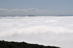 Sea-fog over Cardigan Bay from above Aberdyfi