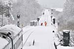 Machynlleth Railway Station after big snow - December 2010
