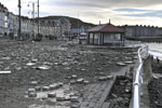 Aberystwyth Prom after the great storms of January 2014