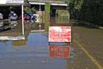 Flooding at Station Garage, Machynlleth