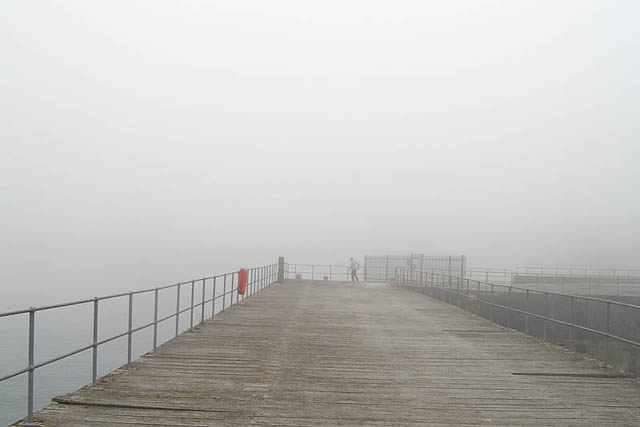 Sea-fog on Trefor Pier