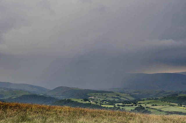 Torrential thundery downpour over Machynlleth
