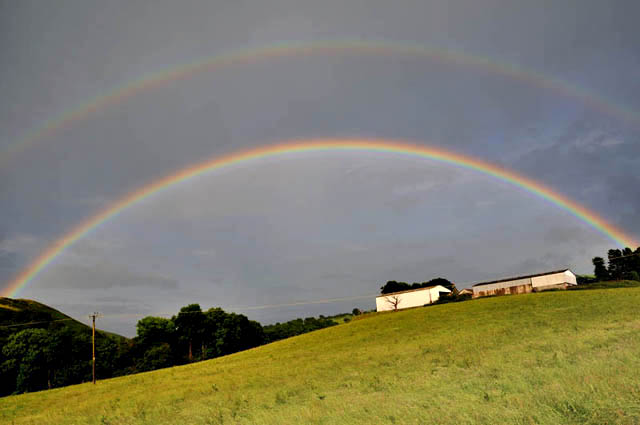 Double rainbow near Penegoes