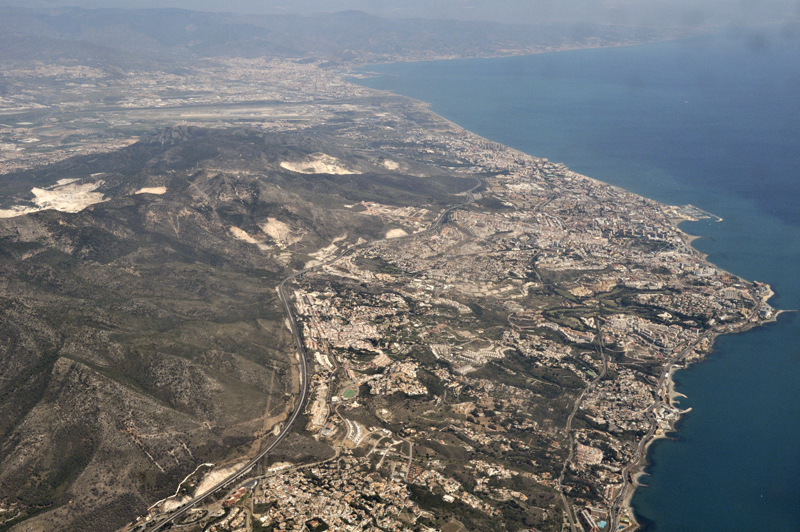 Coastal belt from above Malaga
